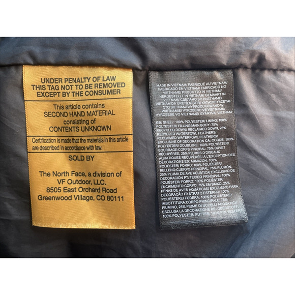 The North Face Metropolis Parka Coat Women's 1X Blk 600 Down Long Winter No Hood - Picture 14 of 16